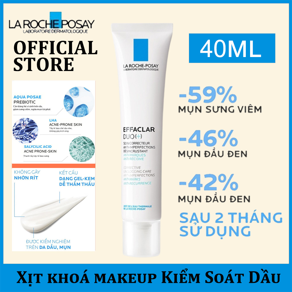 La Roche-Posay Effaclar Duo+ Trị mụn Kem Dưỡng Giảm Mụn Thông Thoáng Chân Lông Kem dưỡng ẩm 40ml