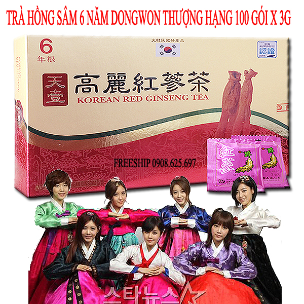Date mới 2025 trà bột hồng sâm dongwon hàn quốc hòa tan 100 gói x 3gr