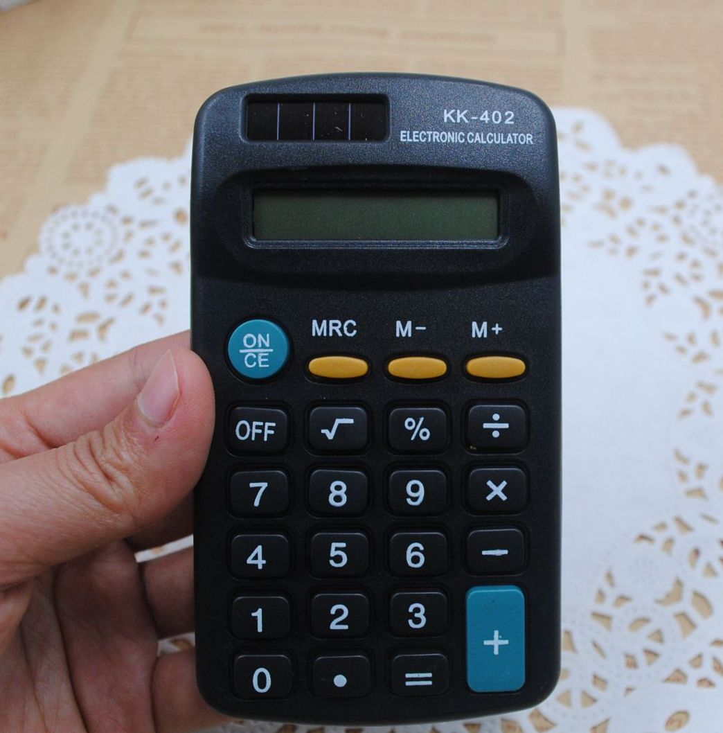 ( TẶNG KÈM PIN) Máy Tính Tiền Mini Bỏ Túi Tiện Lợi KK-402