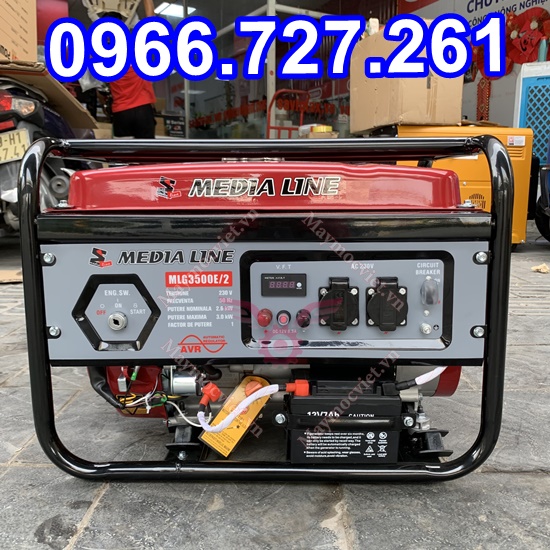Máy phát điện 3kw chạy xăng Media Line MLG3500E/2