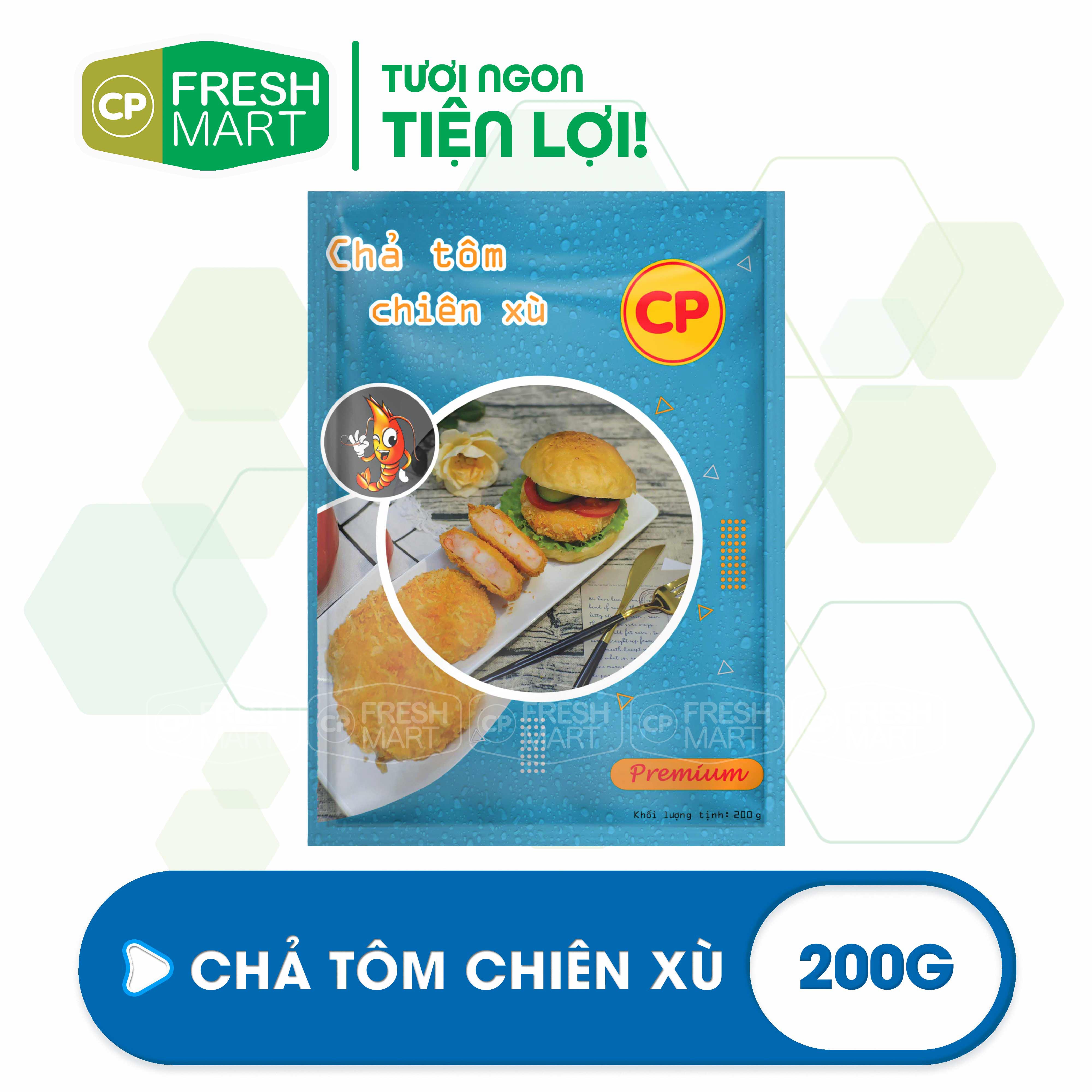 Chả tôm chiên xù cp 200g - chất lượng cp foods - thơm ngon tiện lợi - cp fresh mart