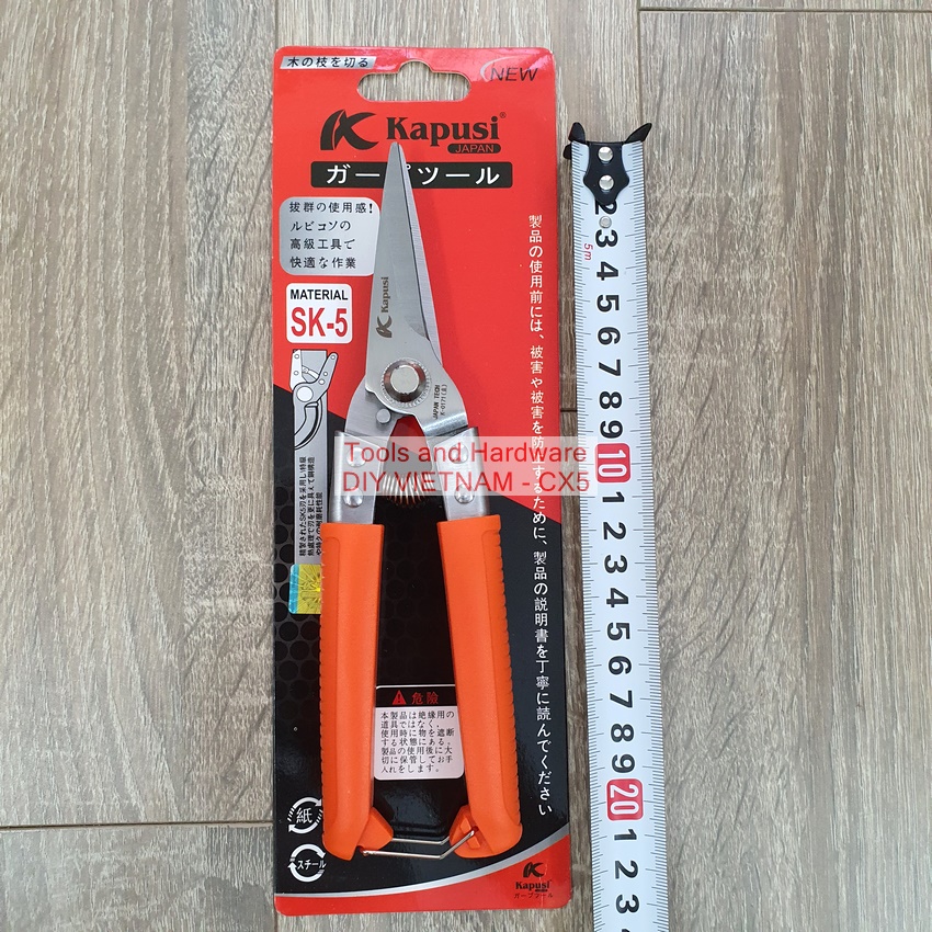[Ảnh thật] [Chính hãng] Kéo tỉa lá, tỉa dăm, cắt chi dăm hãng Kapusi Japan thép Nhật SK5 chiều dài 21cm, Bảo hành 12 tháng, Keo tia la cay canh, Kéo tỉa cây, Kéo tỉa bonsai, Kéo cắt cành Nhật Bản