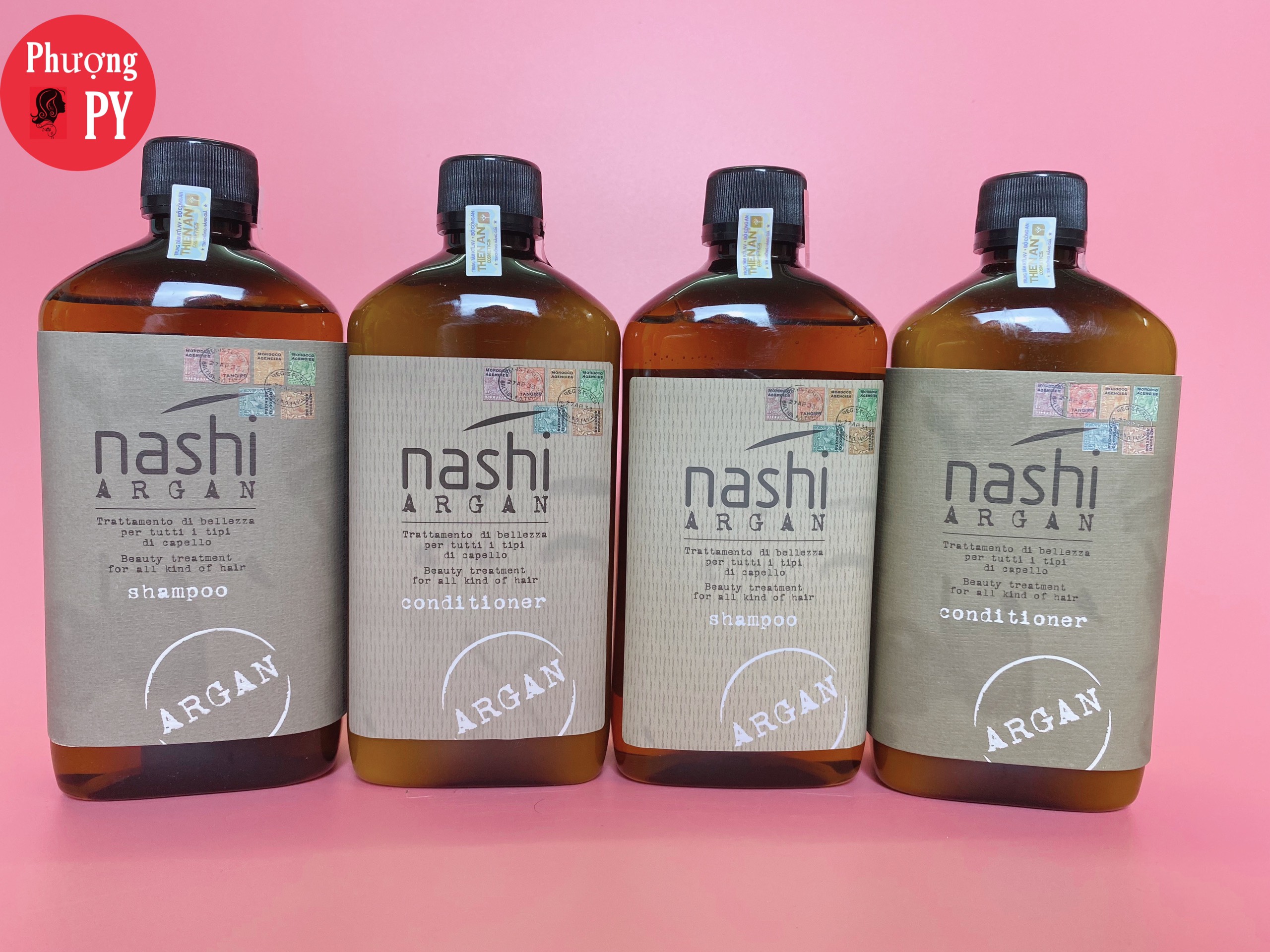 [QUÀ TẶNG BẠN GÁI 20/10] [Tem chống hàng giả] Bộ dầu gội + Dầu xả Nashi Argan 500ml Dưỡng Phục Hồi Tóc