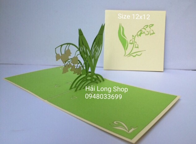 Hoa lan - orchid - thiệp 3d