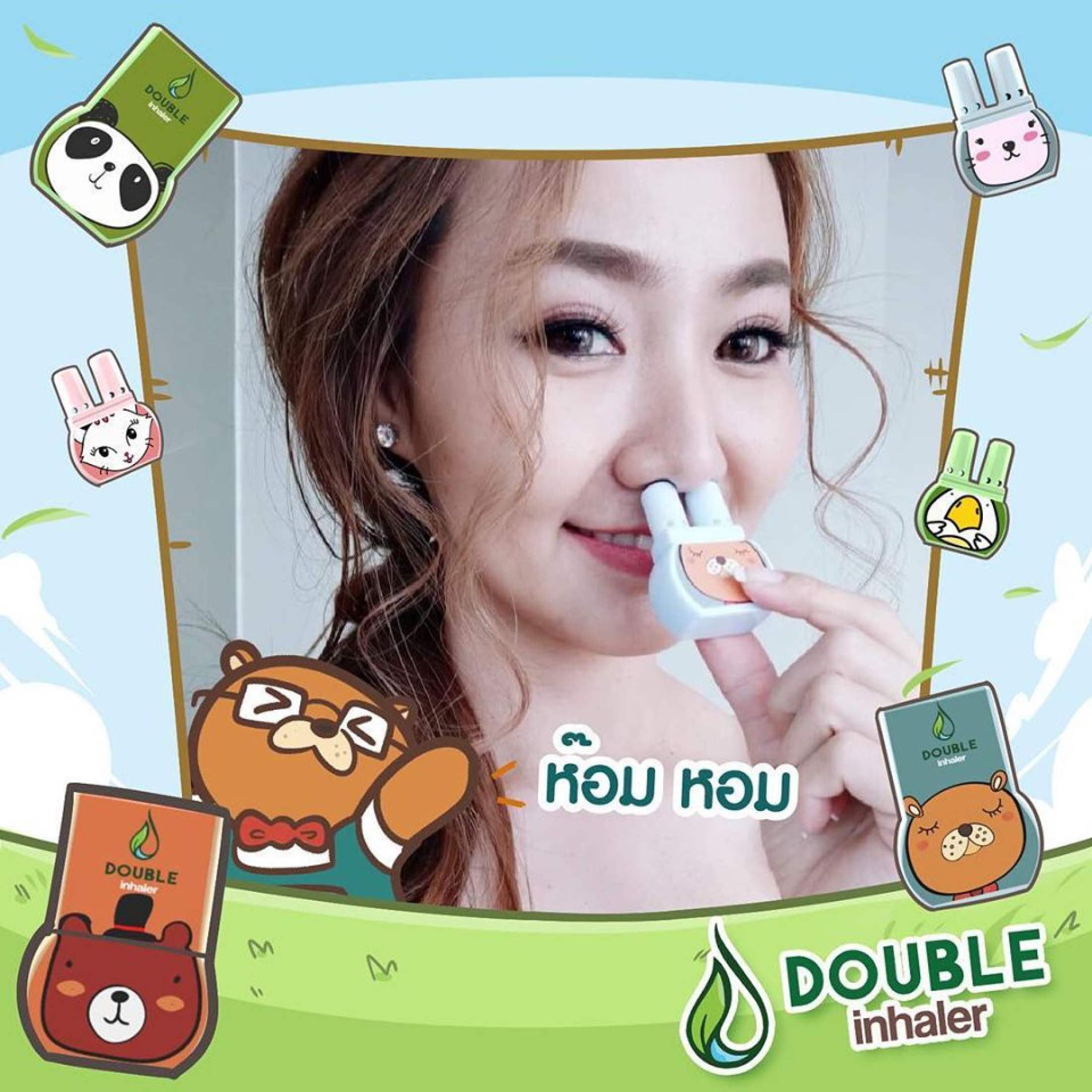 12 ống hít thông mũi hai đầu viêm xoang double inhaler - chính hãng thái lan 2ml