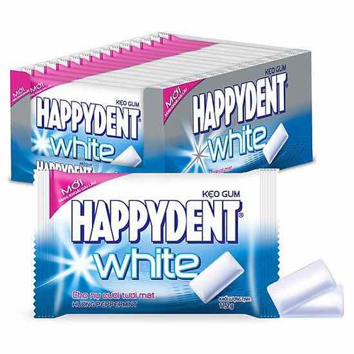 Kẹo cao su Happydent White hộp 15 vỉ
