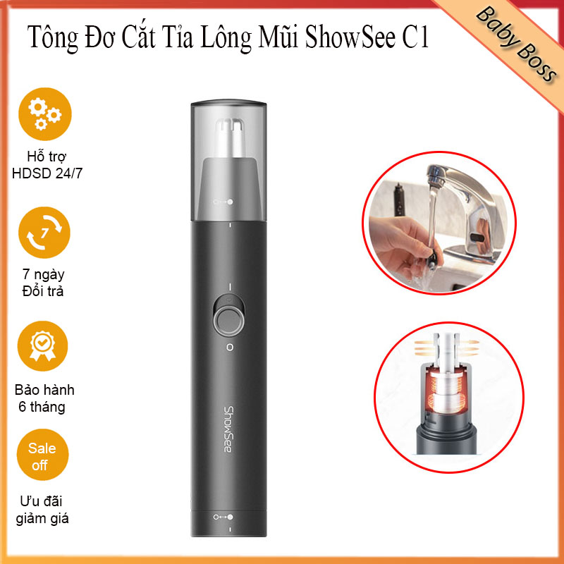 Máy Cắt Tỉa Lông Mũi Mini C1 Nhỏ Gọn Không Làm Tổn Thương Khoang Mũi - BH 6 Tháng