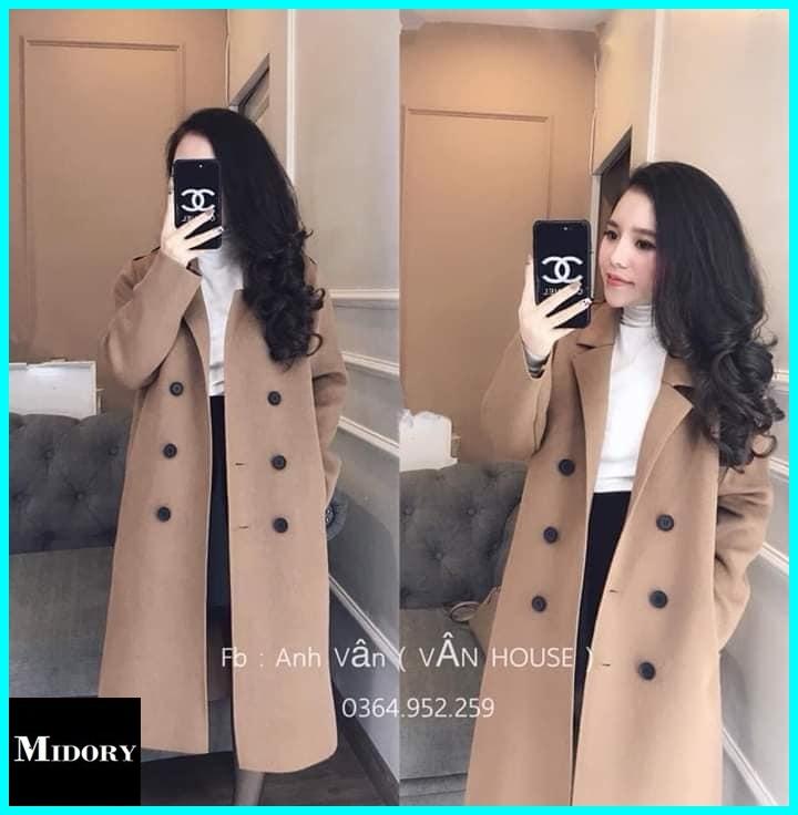 Áo dạ nữ ép , Áo dạ cao cấp dáng dài