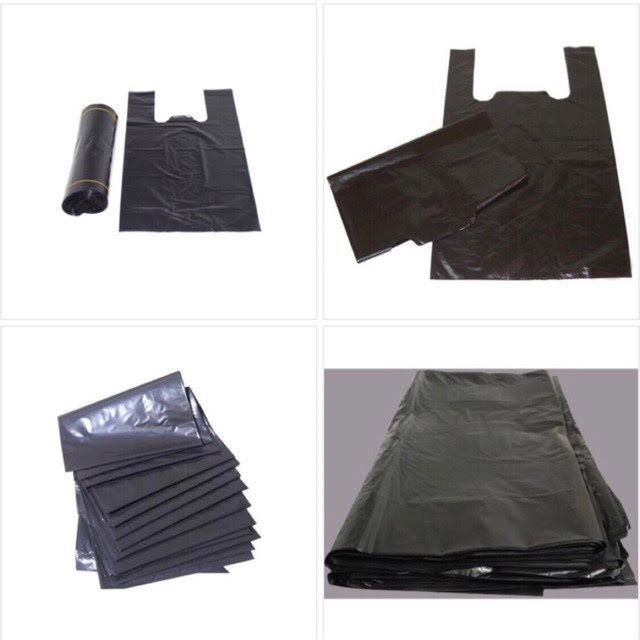 1kg Túi Bóng Đen Đựng Rác,Túi Nilong Đen Gói Hàng, Túi Nilong có quai đen nhiều size