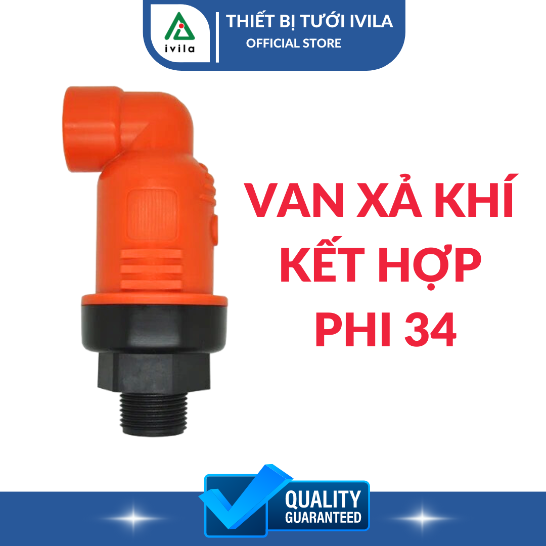 Van xả khí kết hợp 34 - Thiết bị cho hệ thống tưới - Bảo hành 12 tháng