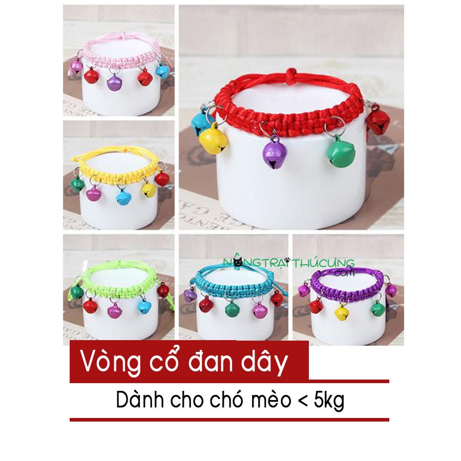 Vòng Cổ Đan Dây Nhiều Chuông Cho Chó Mèo   5kg - [Nông Trại Thú Cưng]