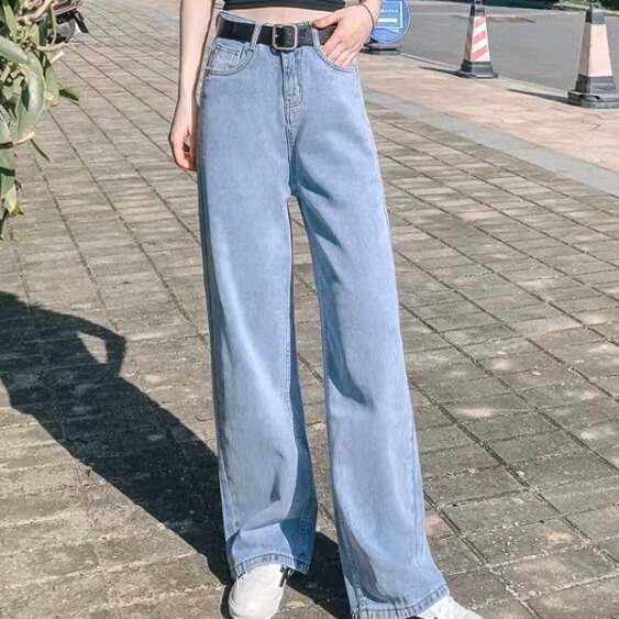 [HCM]Quần baggy jean nữ ống rộng  đẹp dài chạm gót quần jean nữ chất bò co giãn cao cấp phong cách hàn quốc hottend 1990store 44
