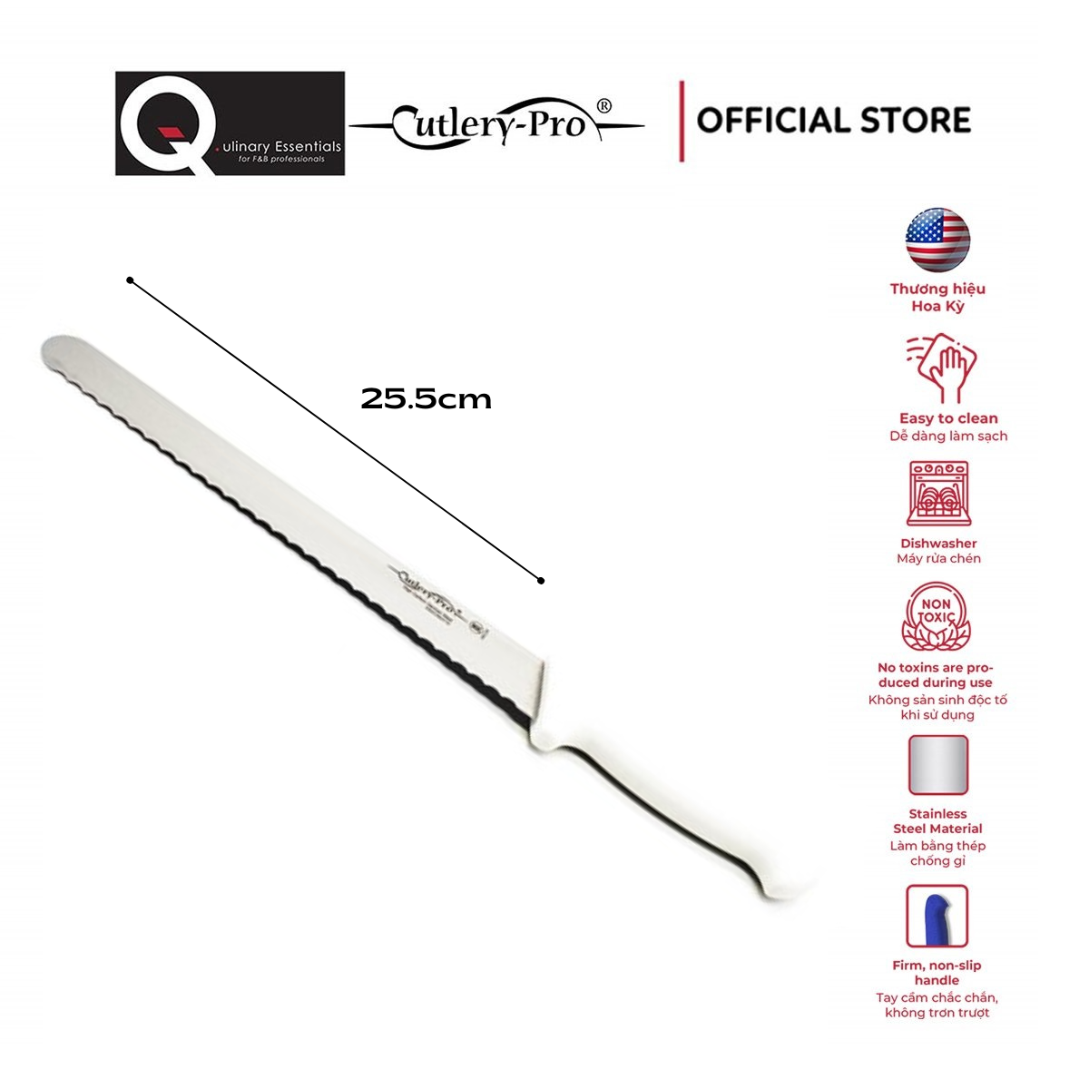Dao cắt bánh mỳ cutlery-pro 255mm