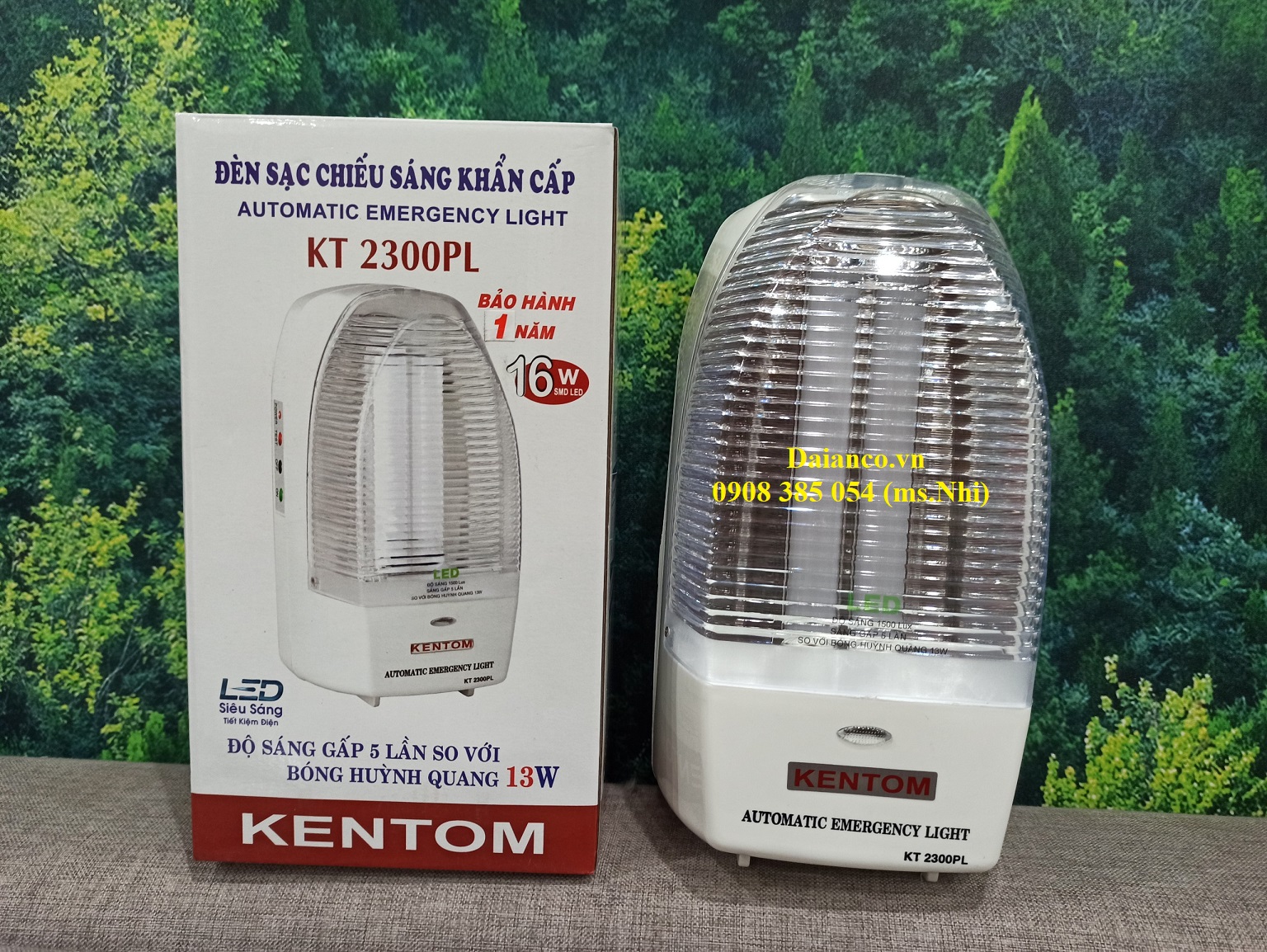 Đèn sạc chiếu sáng khẩn cấp kentom kt 2300pl