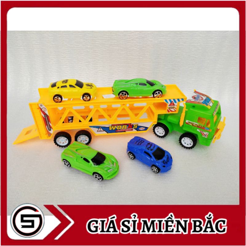 Bộ đồ chơi xe tải chở 4 xe con 7144