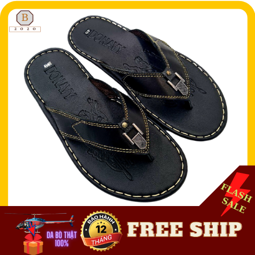 Dép kẹp nam da bò thật ndk11