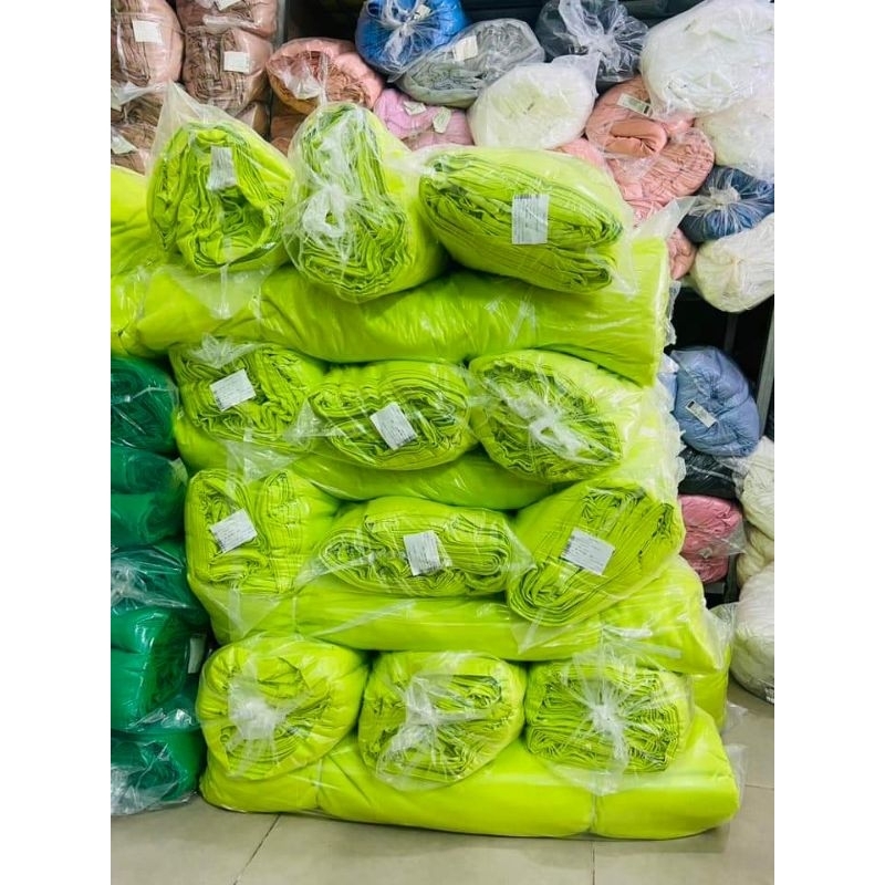 Vải thun 4 chiều vải cotton 4 chiều màu xanh nõn chuối