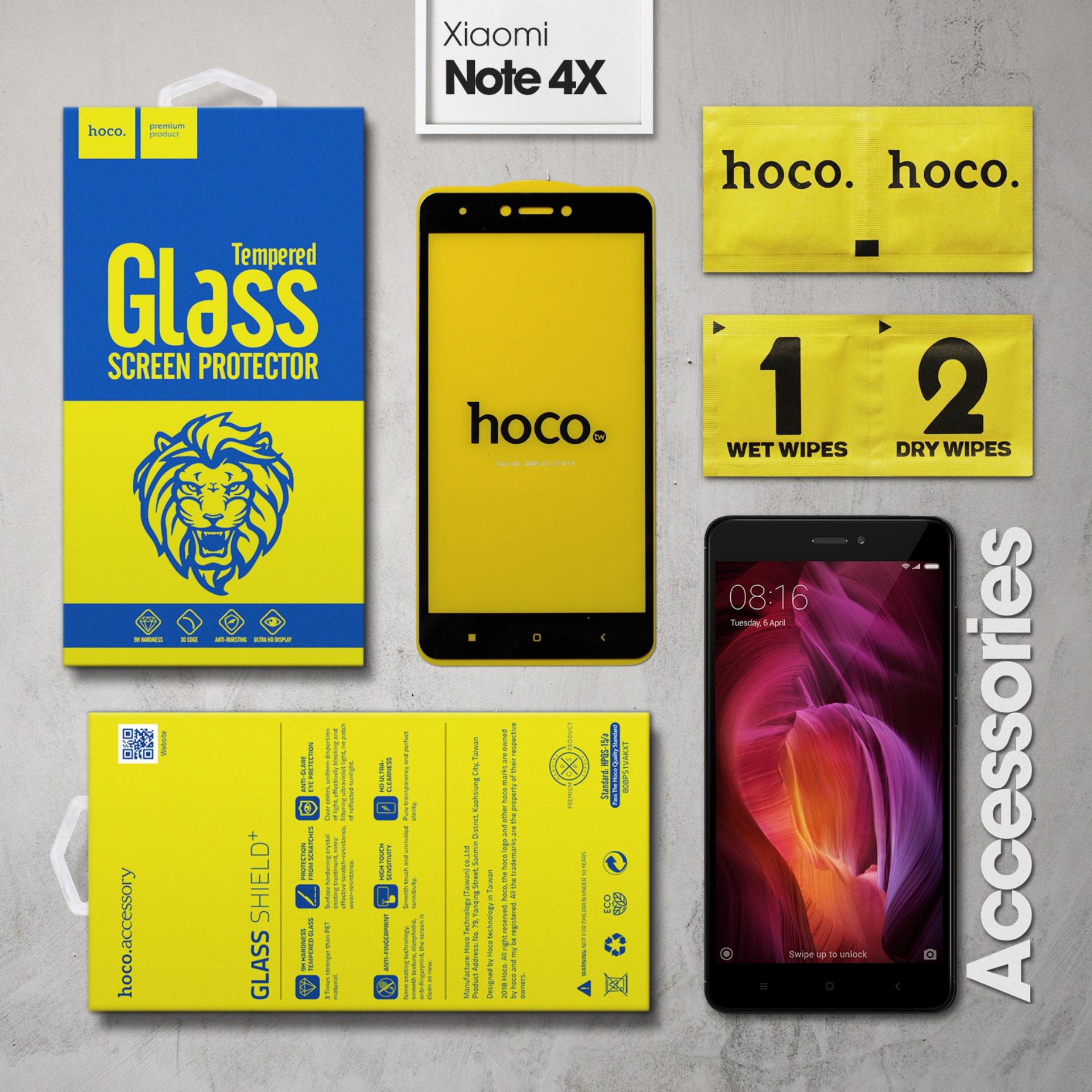 Kính cường lực cho Xiaomi Redmi Note 4X Full LCD hiệu Hoco (Đen)