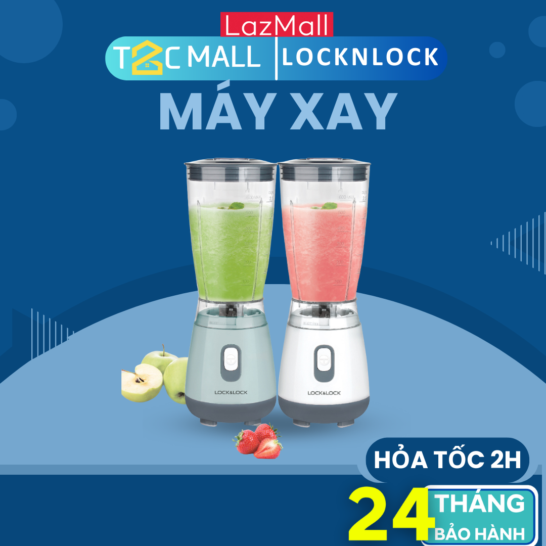 Máy xay sinh tố nhỏ gọn 600ml locknlock ejm436 - t2cmall