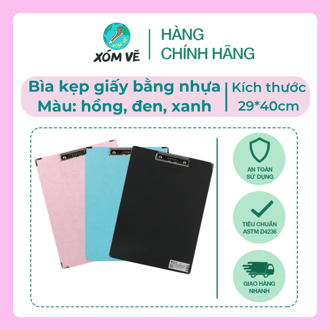 Bảng kẹp giấy vẽ, bản vẽ khổ a3 lỡ 29x40cm