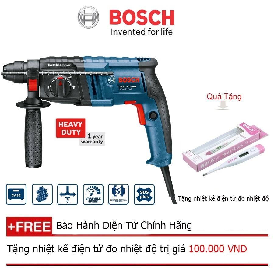 Máy khoan búa bosch gbh 2-20 dre + quà tặng nhiệt kế điện tử