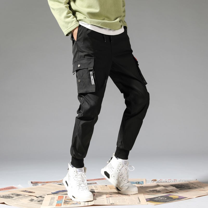 Quần jogger túi hộp nam vải kaki co giãn phối , chất mềm mịn y ảnh