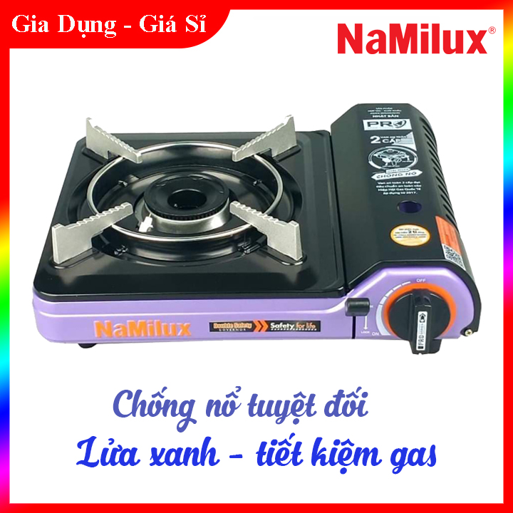 ]Bếp ga mini du lịch Namilux PL-2021 PF - Bếp gas mini Namilux - Chống cháy nổ ( giao màu ngẫu nhiên )