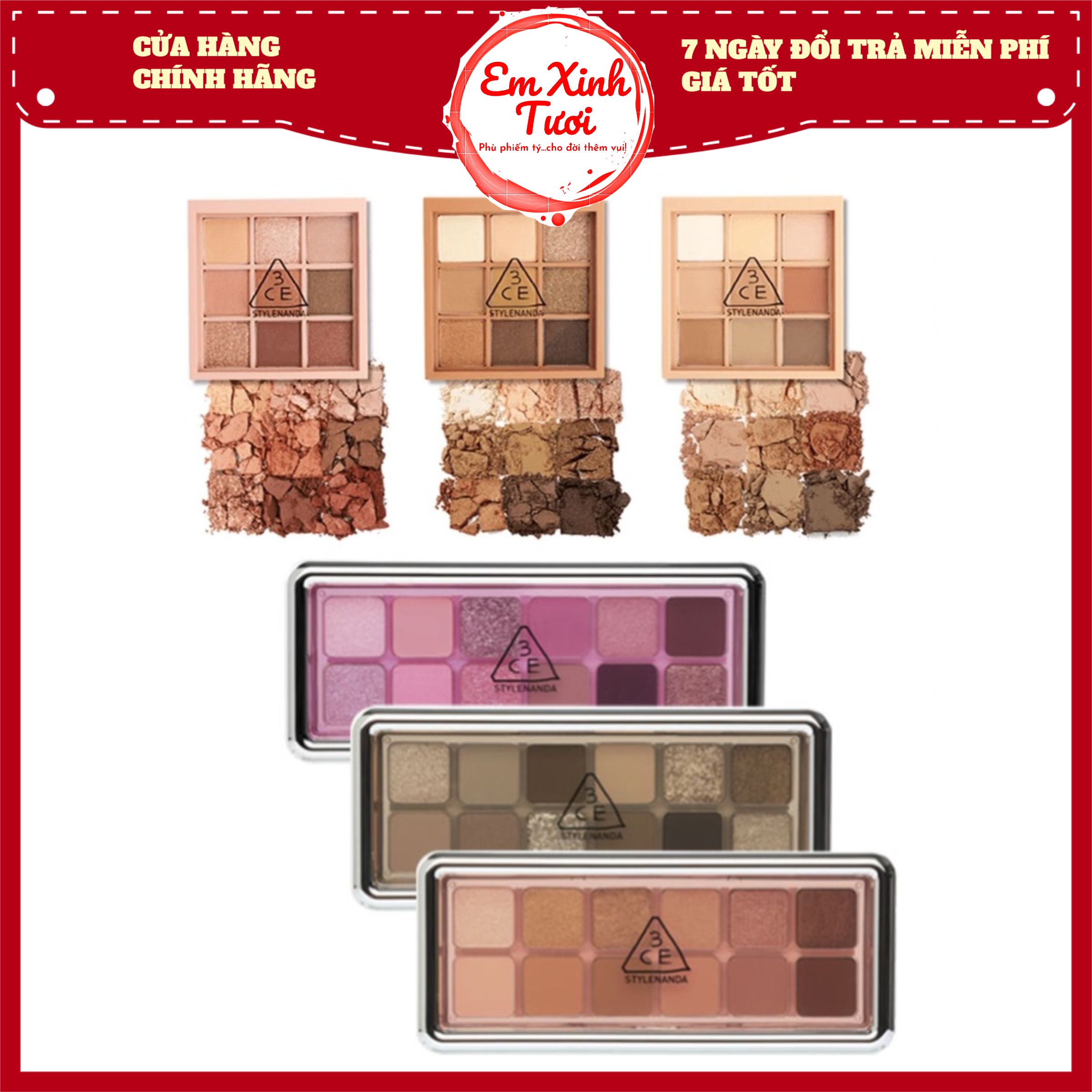 Bảng phấn mắt 3ce new take eyeshadow palette 12 ô - em xinh tươi