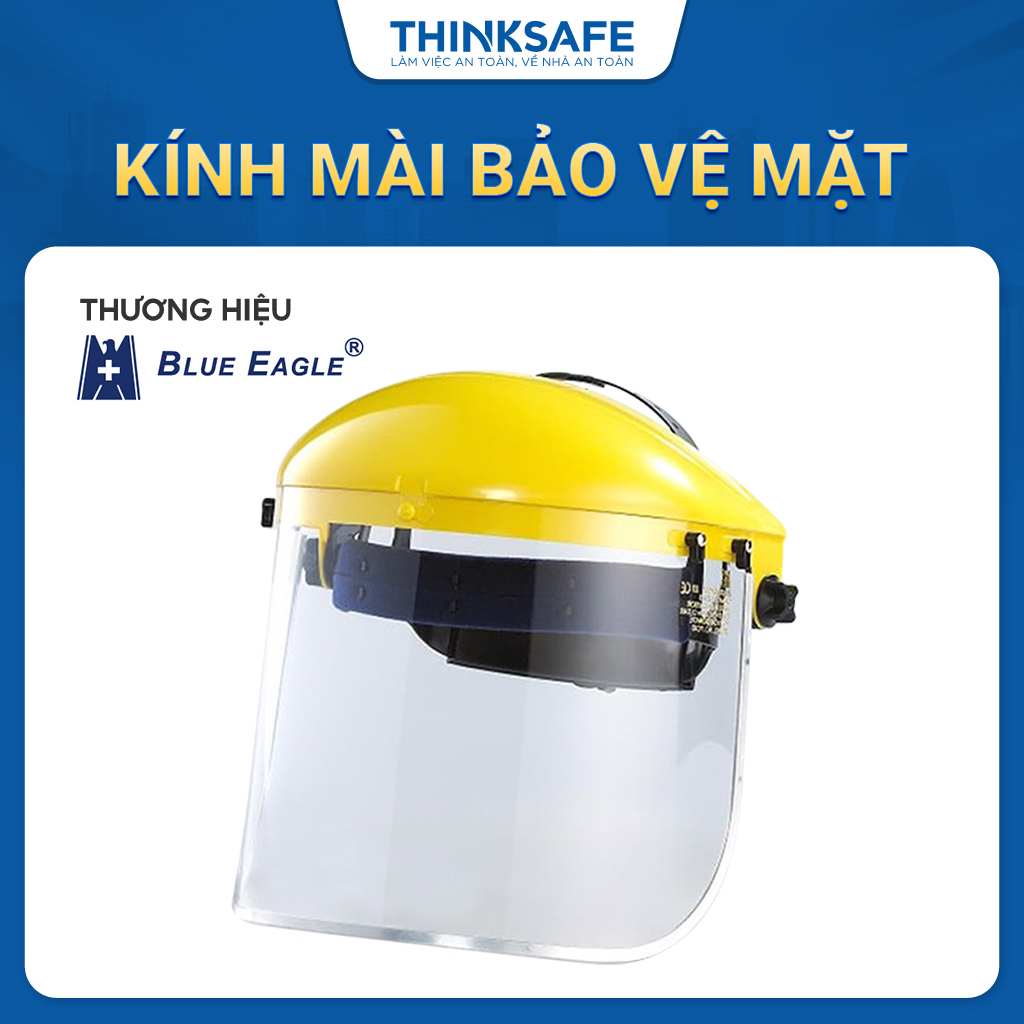 Kính chống giọt bắn phòng dịch kính che mặt bảo hộ nón chống dịch miếng chắn giọt bắn tái sử dụng đeo được lâu dài - Thinksafe