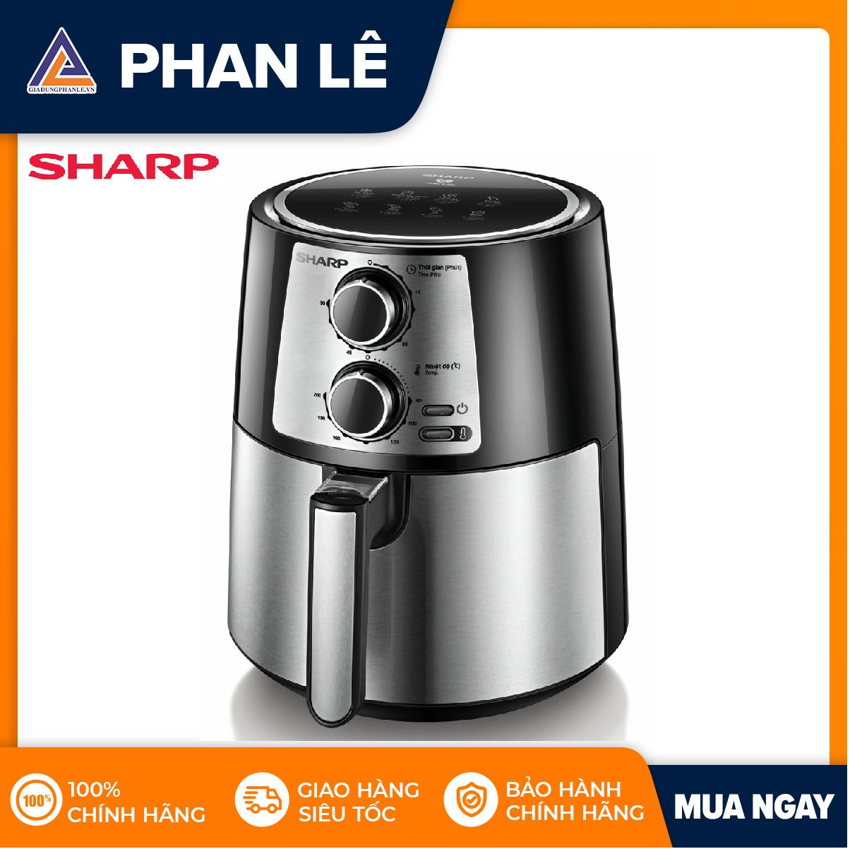 Nồi chiên không dầu sharp kf-af42mv-st 4,2l