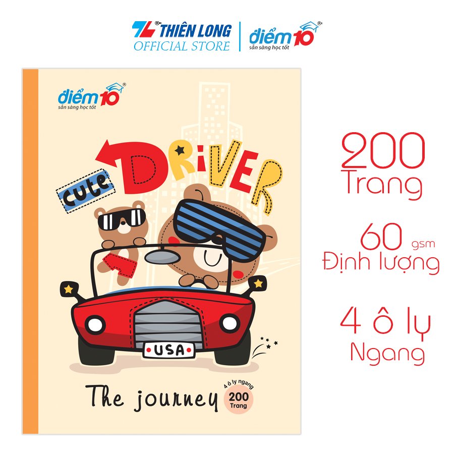 Combo 10 tập học sinh 200 trang điểm 10 nb-066