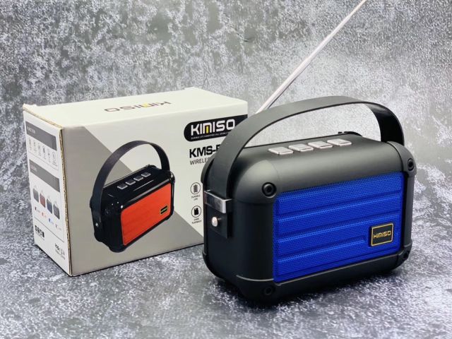 Loa bluetooth không dây kimiso kms-e98 bass chuẩn có bắt đài fm - al38