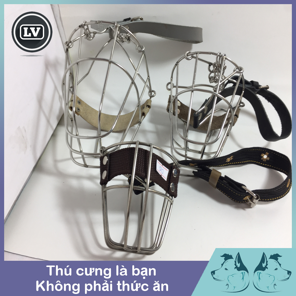 Rọ mõm inox cho chó khoảng 15kg - Phụ kiện Long Vũ