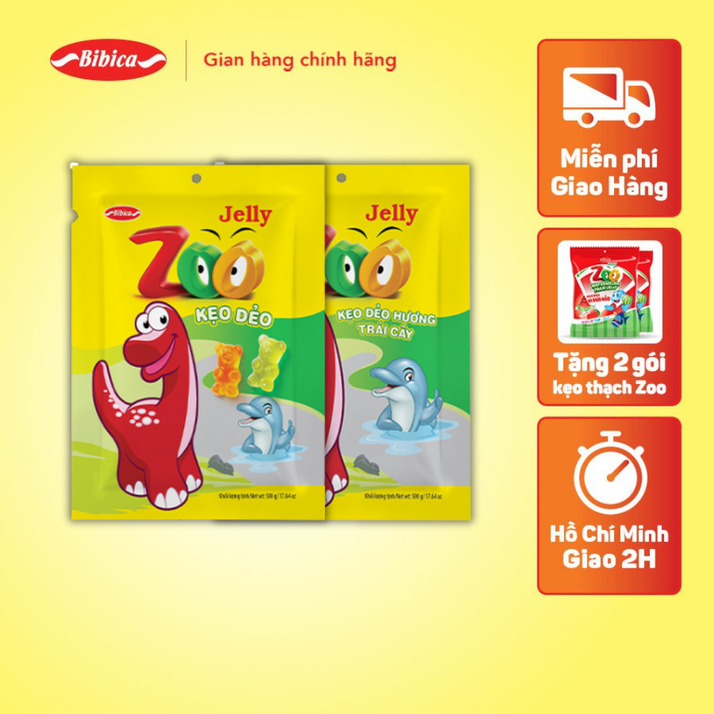 Combo 2 Kẹo Zoo Áo Đường và Áo Dầu Bibica 500g