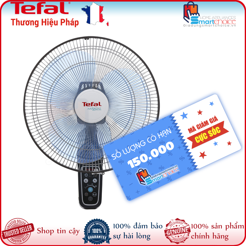 Quạt treo tefal - vf3639-71 - nâu