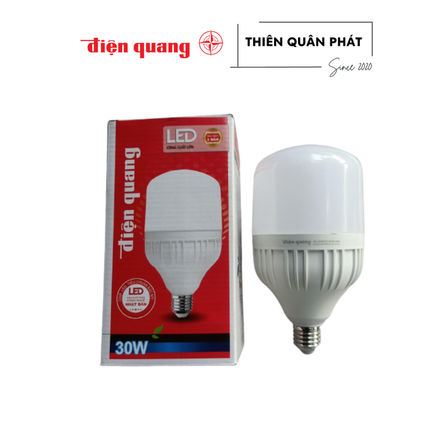 Bóng đèn led bulb điện quang công suất 20, 30, 40, 50 W ánh sáng trắng, bền bỉ, tiện lợi