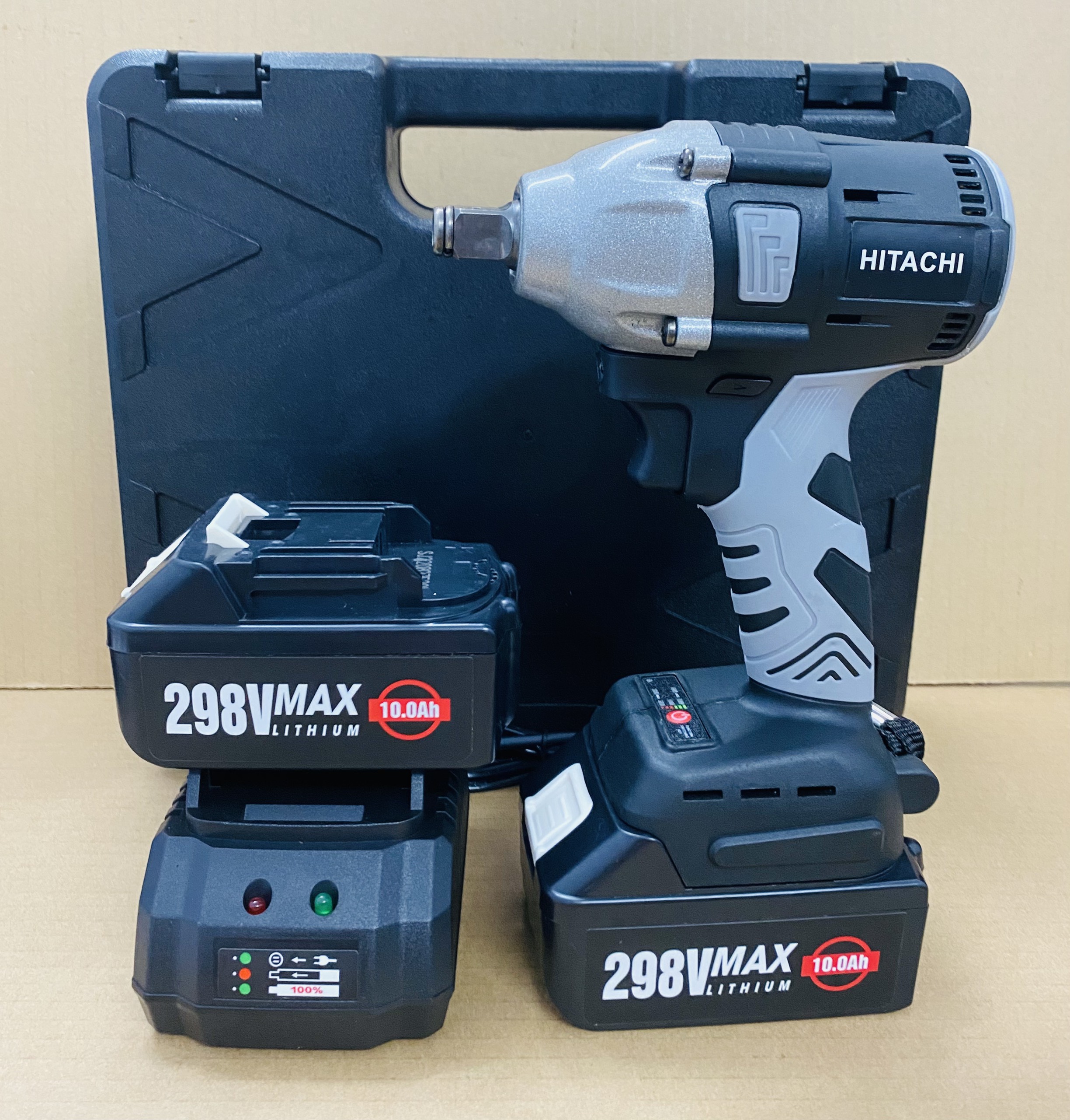 Máy siết bulong dùng pin 298V HITACHI động cơ không chổi than siêu khỏe / Pin khủng 10 Cell / Ruột đồng 100%