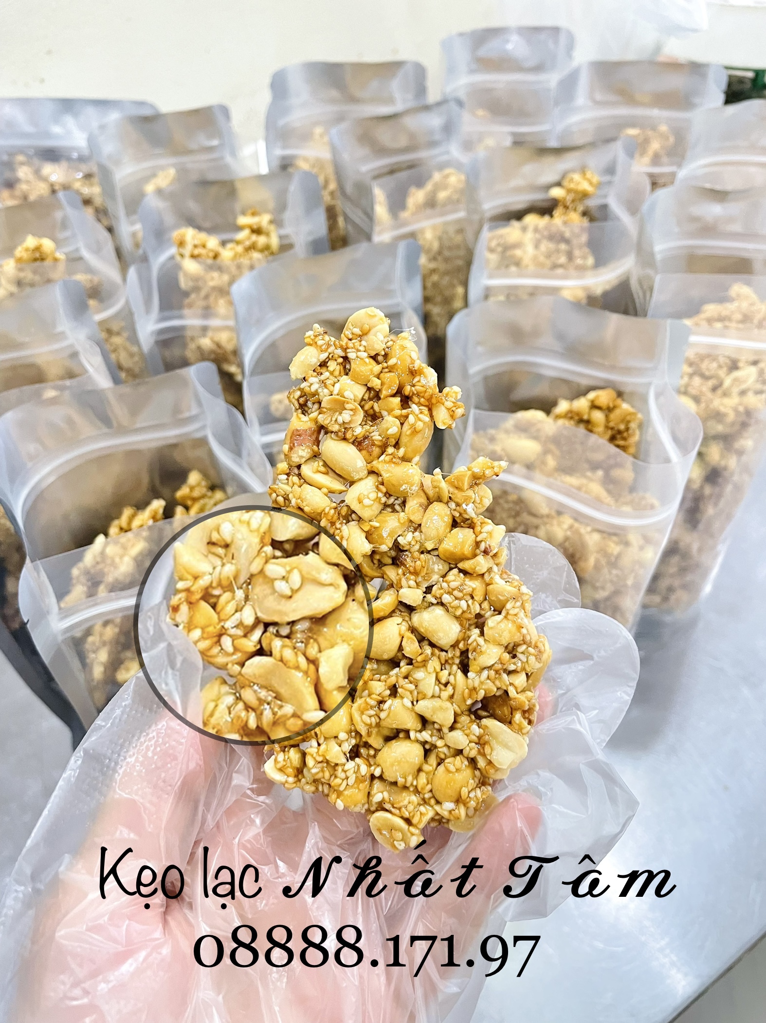 Kẹo lạc gión nhất tâm túi 400g đặc biệt