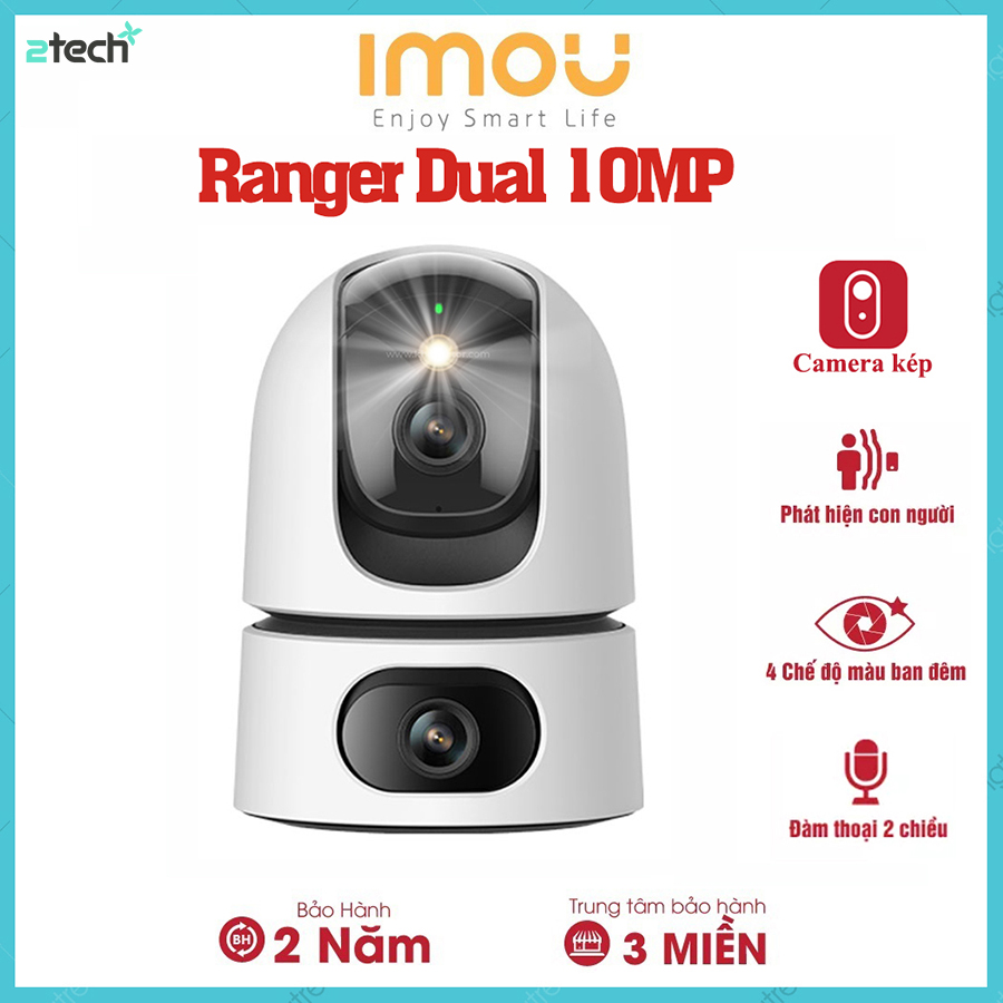 Camera wifi imou 2 mắt ranger dual 10mp ipc-s2xp-10m0wed