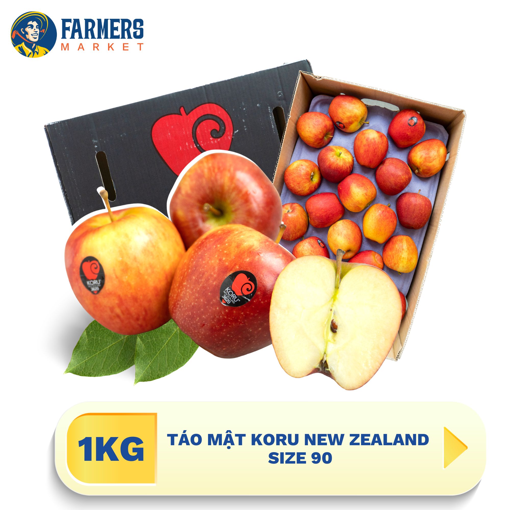 [HCM-Giao nhanh trong 3H] Táo mật Koru New Zealand size 90 | 1Kg - Táo cứng trái, vỏ đỏ căng mọng, giòn ngọt mọng nước