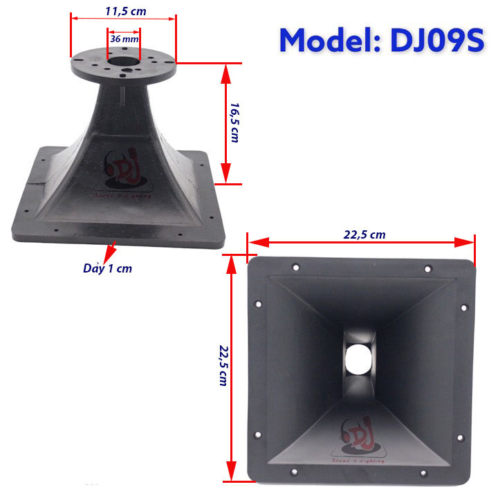 Phểu trép kèn phểu loa 01 cái họng loa nhựa 22X22 hong loa trep hong loa array hong loa trep 750 họng treble