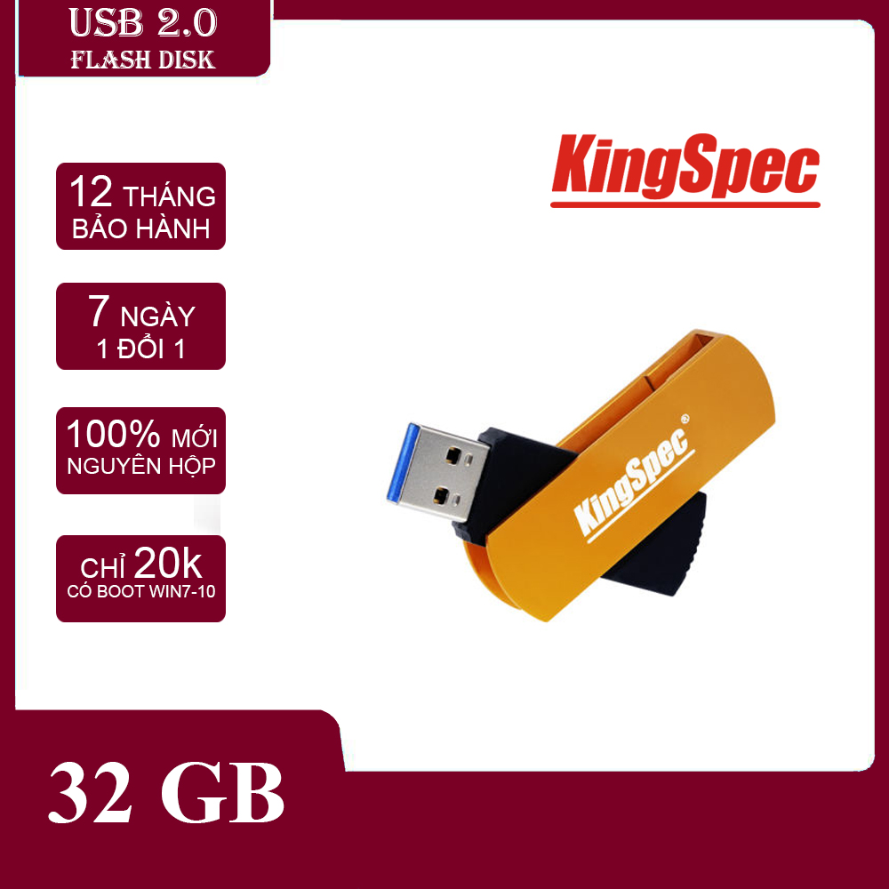 Ổ usb flash usb 2.0 32gb kingspec, bảo hành 12 tháng