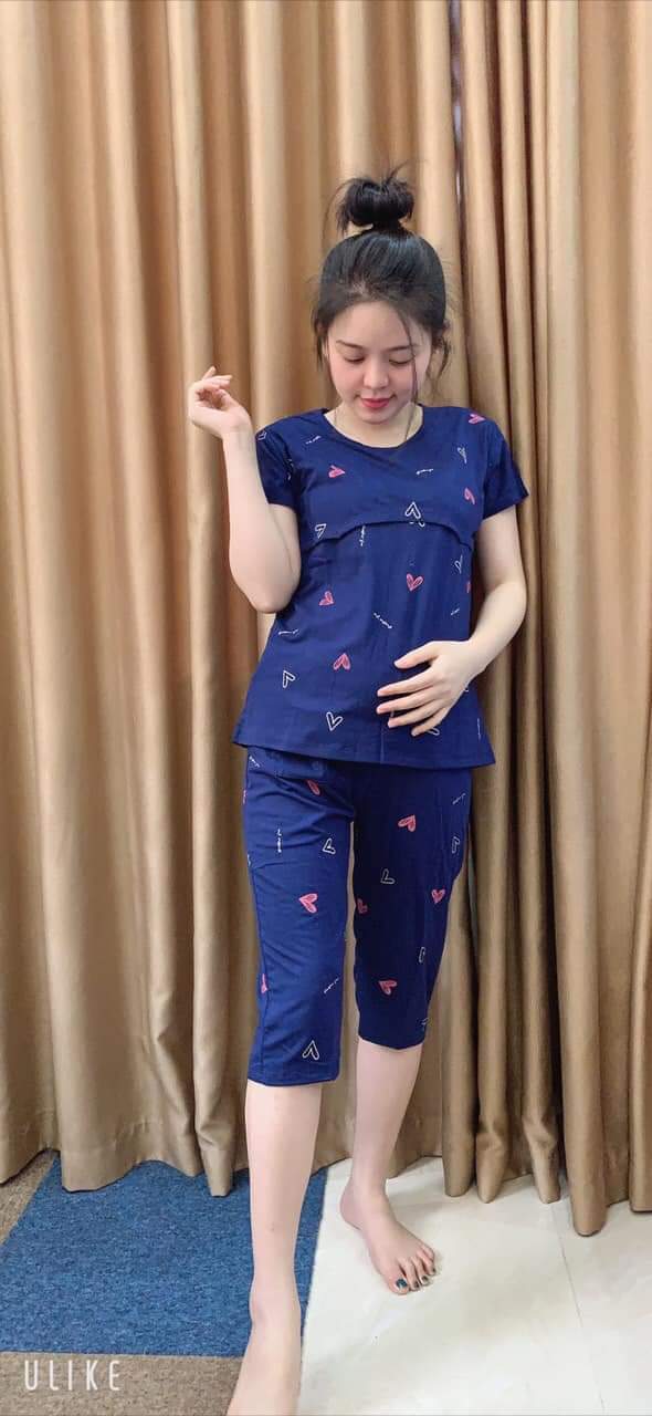 Bộ Lửng Bầu Và Sau Sinh Hình Tim, Chất Cotton Cao Cấp.