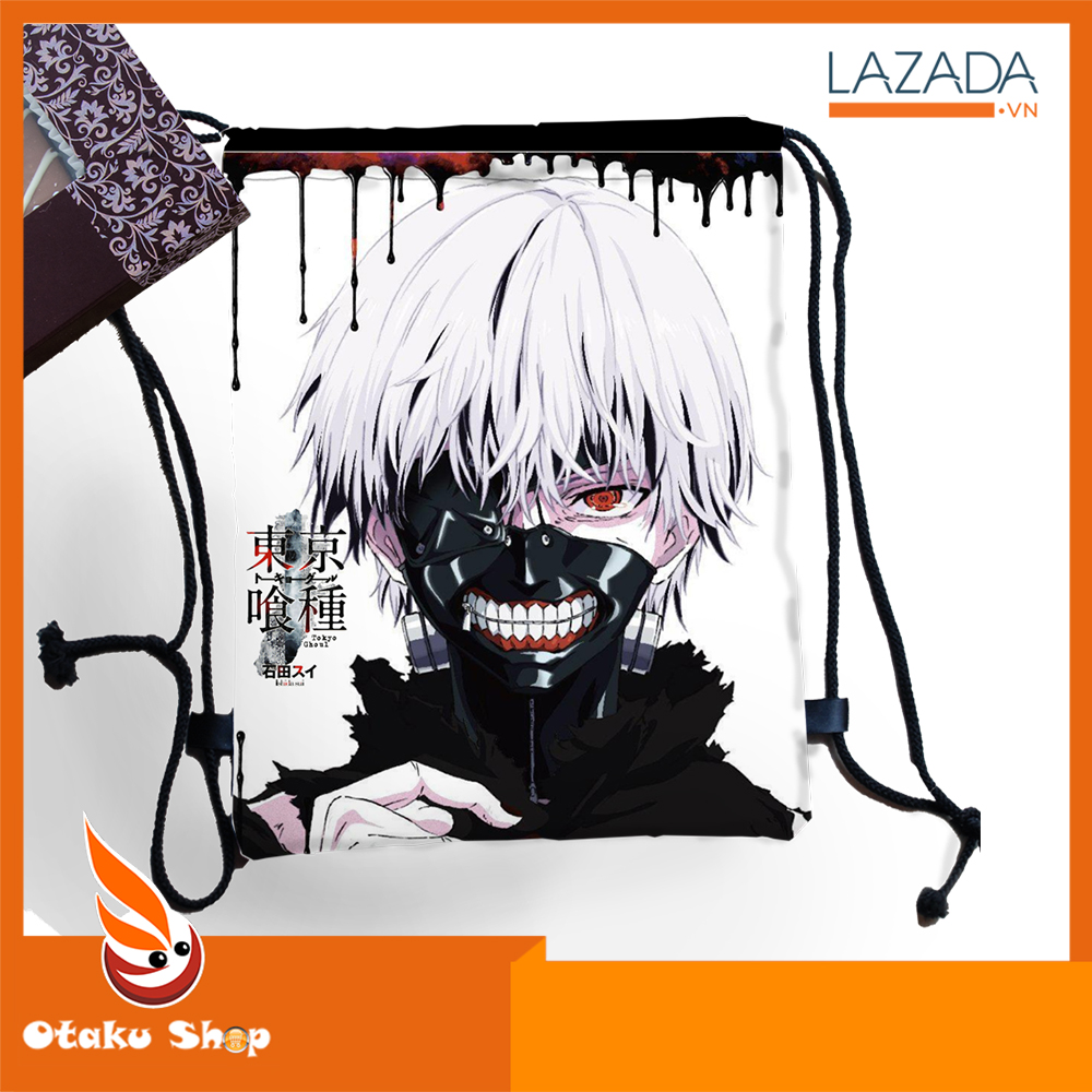 [HCM]Ba lô túi rút in hình anime Tokyo Ghoul - Ngạ Quỷ Tokyo hay Đêm tối tokyo