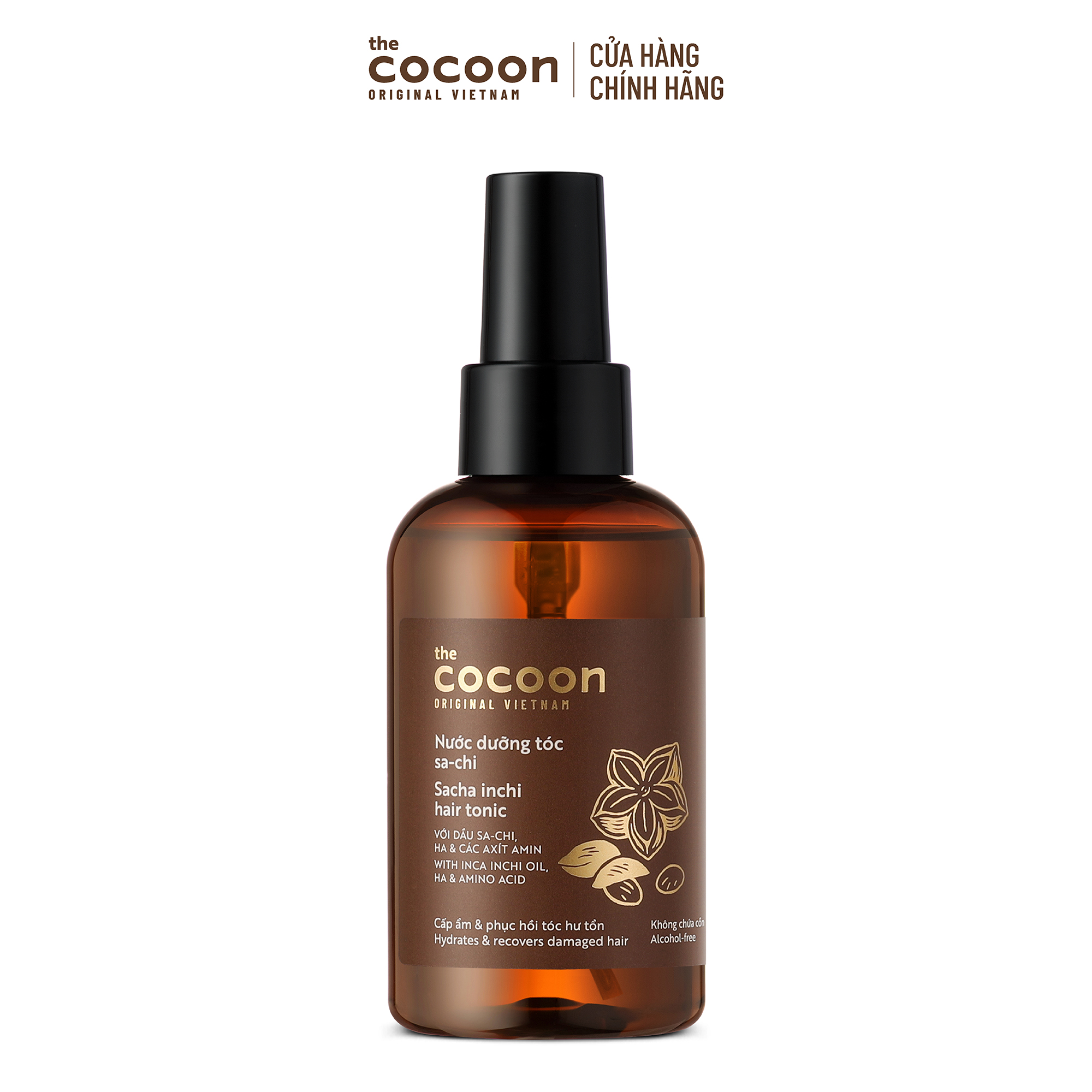 Nước dưỡng tóc Sa-chi Cocoon cấp ẩm & phục hồi tóc hư tổn 140ml