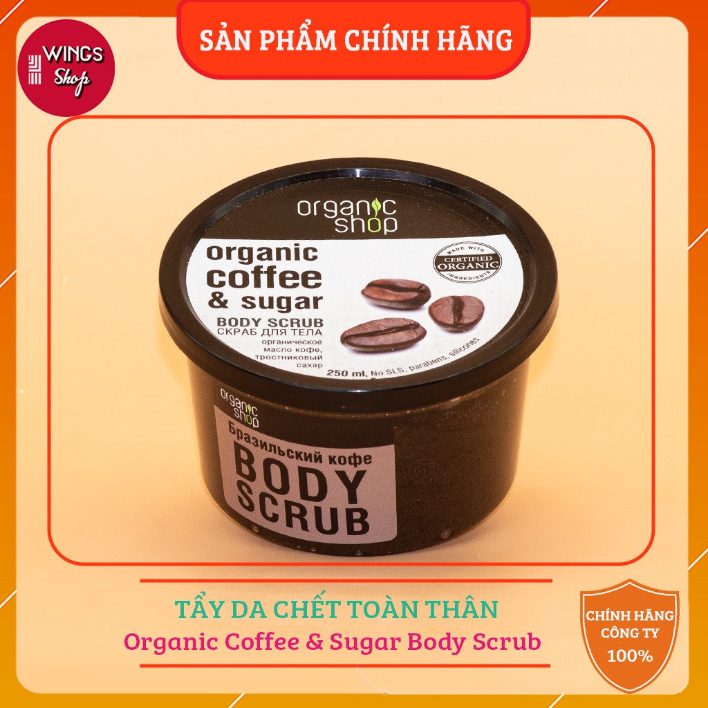 Tẩy Tế Bào Chết Toàn Thân Organic Shop Organic Coffee & Sugar Body Scrub 250ml