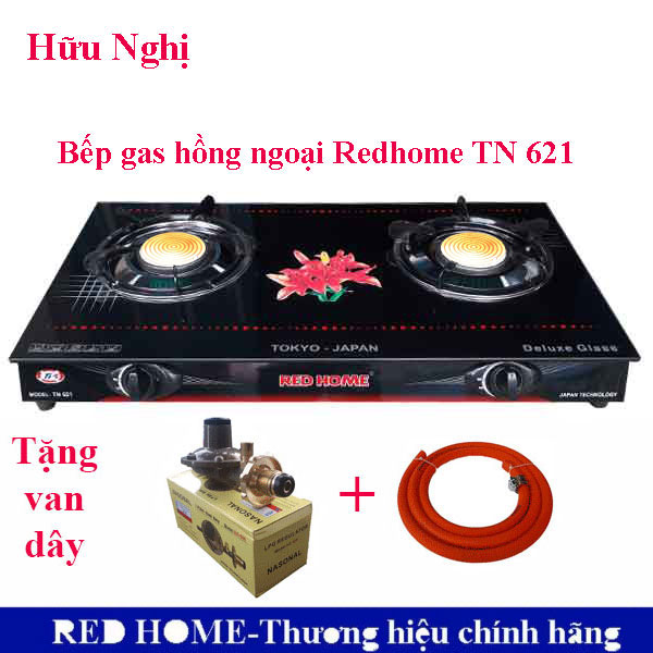 Combo bếp gas đôi hồng ngoại Redhome TN-621, hàng chính hãng, tiết kiệm gas