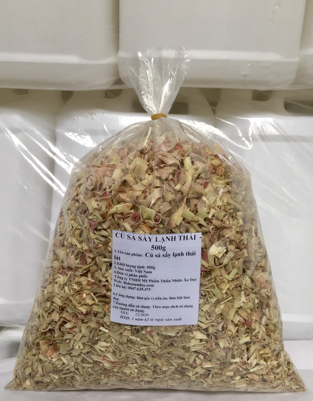 Củ sả thái lát 500g