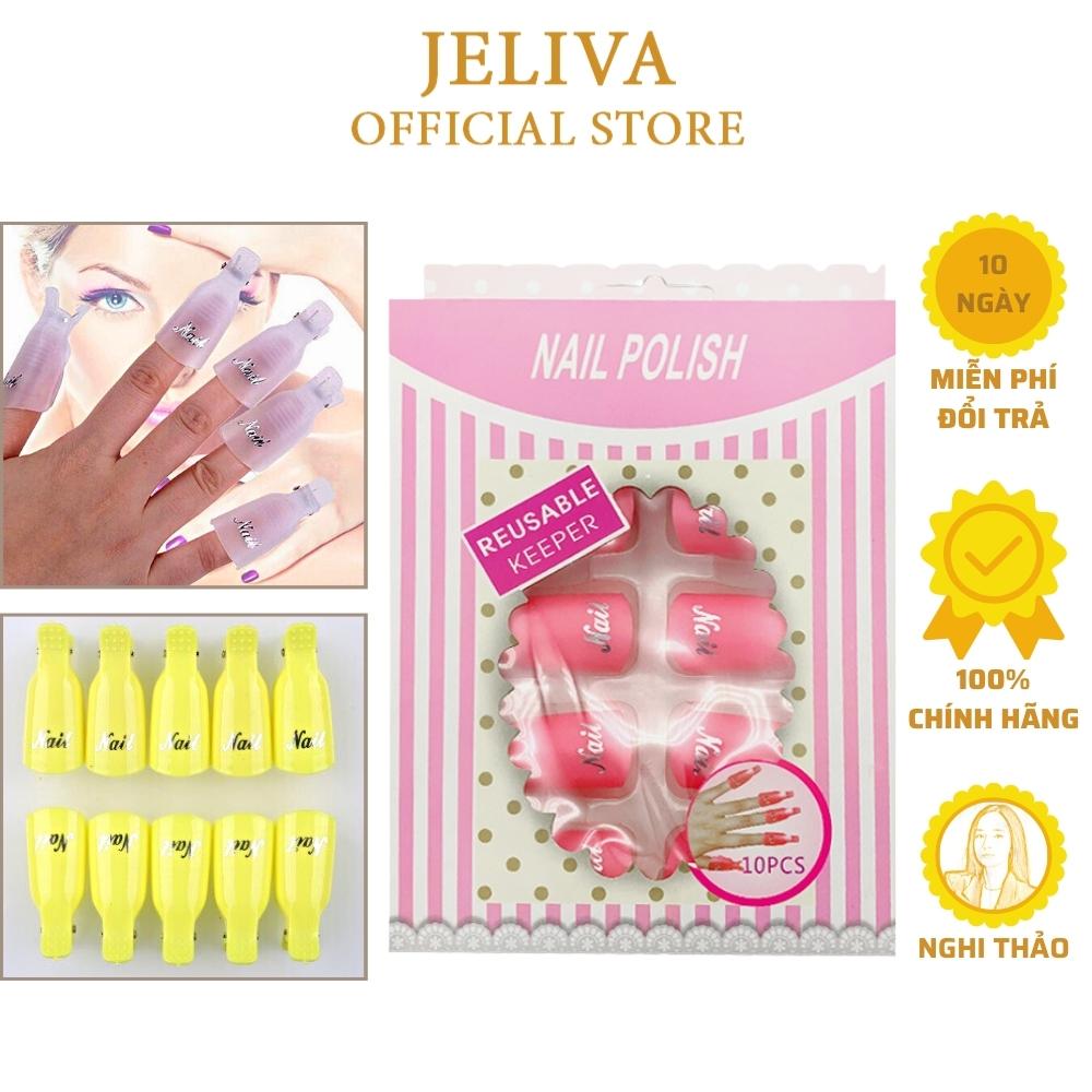 Kẹp ủ móng tay tháo gel set 10 cái