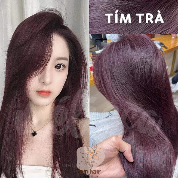 Thuốc nhuộm tóc tím trà nhuộm tại nhà